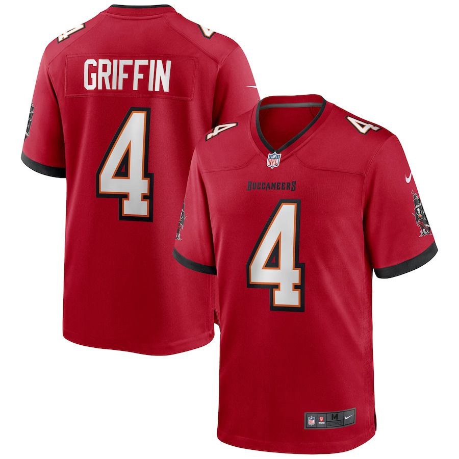 Men Tampa Bay Buccaneers #4 Ryan Griffin Nike Red Game NFL Jersey->tampa bay buccaneers->NFL Jersey